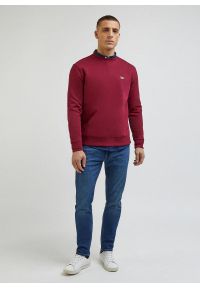 Lee - LEE PLAIN CREW SWS MĘSKA BLUZA BEZ KAPTURA NIEROZPINANA L81IRFA84. Typ kołnierza: bez kaptura