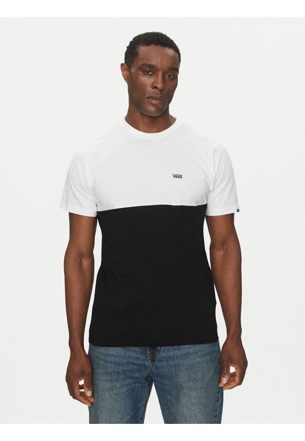 Vans T-Shirt Colorblock Tee VN0A3CZDY281 Czarny Classic Fit. Kolor: czarny. Materiał: bawełna