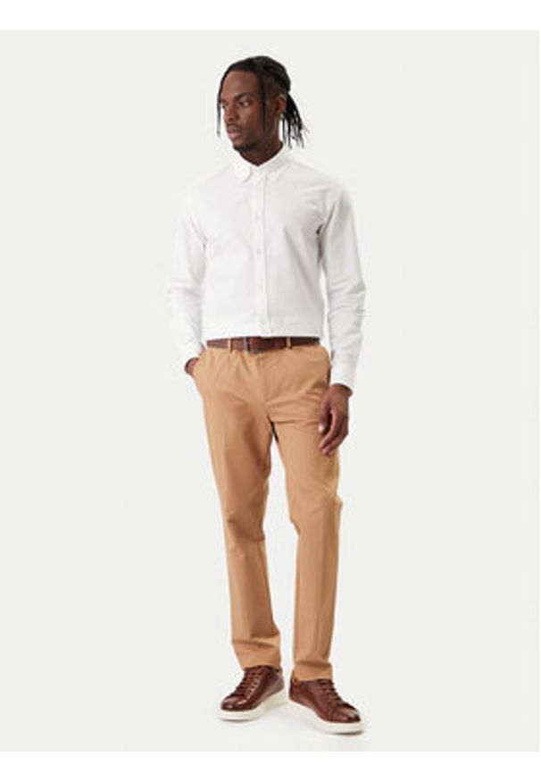 BOSS Koszula H-Roan 50555920 Biały Slim Fit. Kolor: biały. Materiał: bawełna