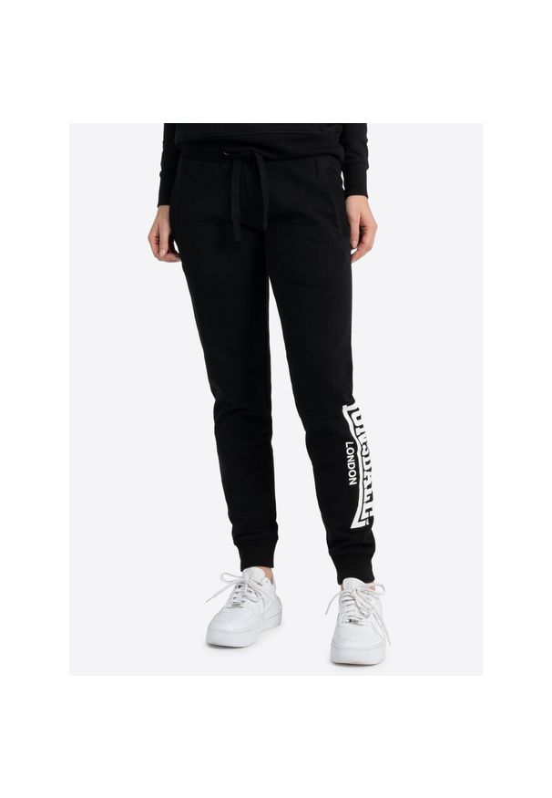 Damskie spodnie dresowe Lonsdale Bickenhill. Kolor: czarny. Materiał: dresówka. Sport: bieganie
