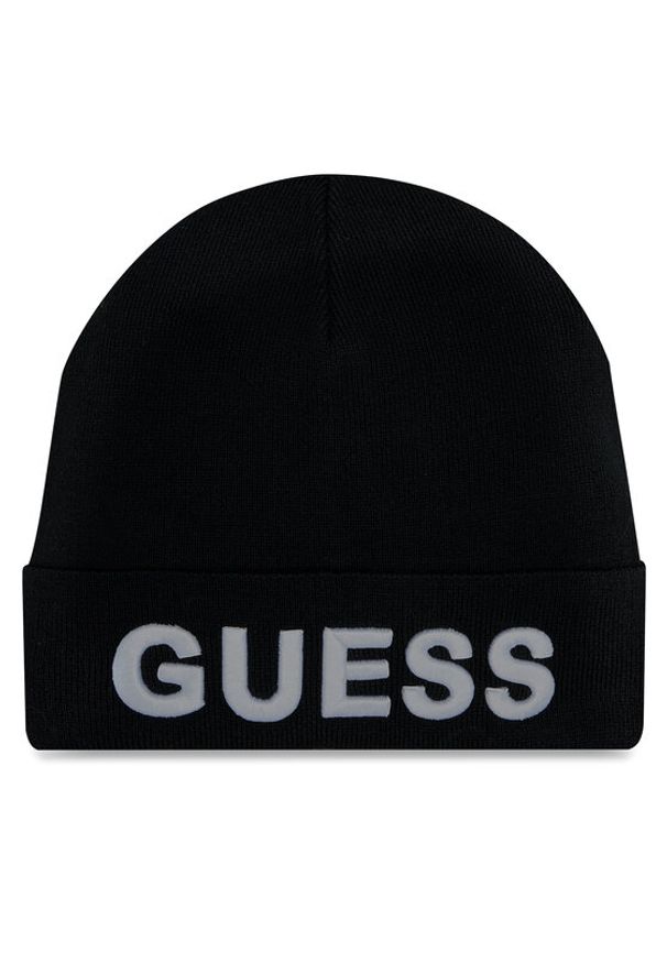 Guess Czapka AM5027 POL01 Czarny. Kolor: czarny. Materiał: wełna, materiał