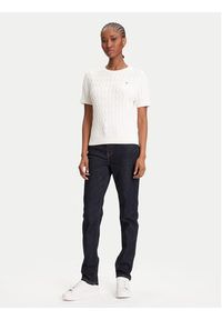 TOMMY HILFIGER - Tommy Hilfiger Sweter WW0WW45656 Écru Regular Fit. Materiał: bawełna