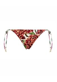 AGUA BENDITA - Dwustronny dół od bikini Alegria Blare. Kolor: czerwony. Wzór: kwiaty, kolorowy
