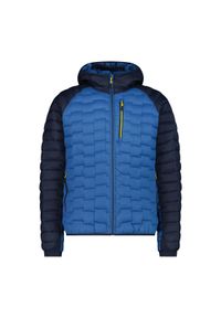 Kurtka z kapturem CMP. Typ kołnierza: kaptur. Kolor: niebieski. Materiał: puch. Sport: turystyka piesza #1