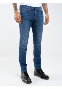 Big-Star - Spodnie jeans męskie Terry Slim 512. Kolor: niebieski. Styl: klasyczny