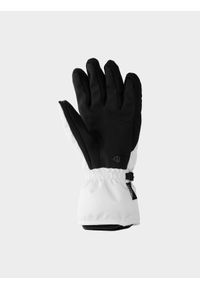 4f - Rękawice narciarskie Thinsulate© damskie - białe. Kolor: biały. Materiał: syntetyk, materiał. Technologia: Thinsulate. Sport: narciarstwo