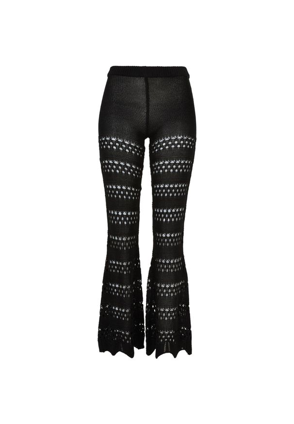 Legging damskie dzianiny w flauszu Urban Classics. Kolor: czarny. Materiał: dzianina