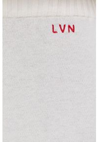 Liviana Conti - Spodnie kaszmirowe. Stan: podwyższony. Kolor: beżowy. Materiał: kaszmir. Wzór: gładki #4