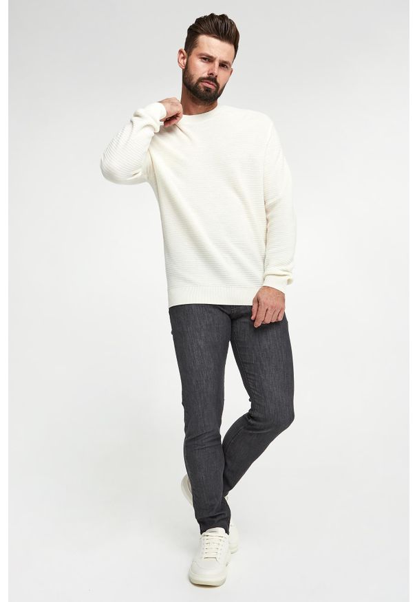 Emporio Armani - Sweter męski wełniany EMPORIO ARMANI. Materiał: wełna