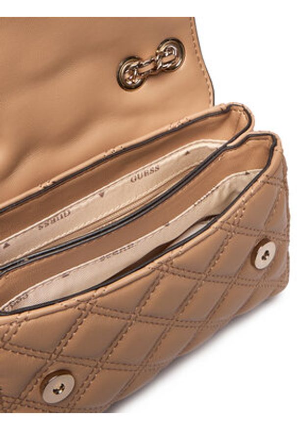 Guess Torebka Giully II Mini HWQG96 73740 Beżowy. Kolor: beżowy. Materiał: skórzane