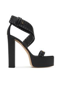 Elisabetta Franchi Sandały SA-08L-52E2-V580 Czarny. Kolor: czarny. Materiał: skóra
