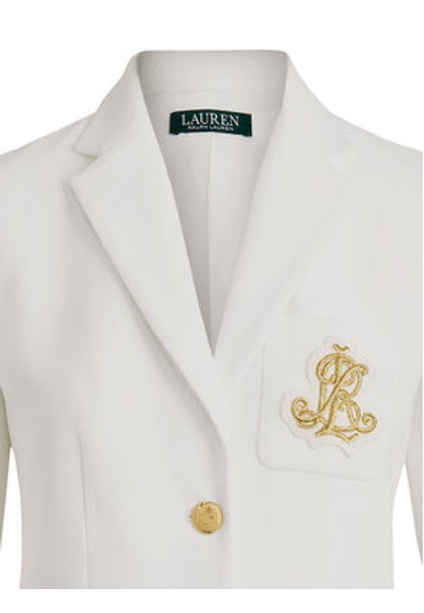 Lauren Ralph Lauren Marynarka Spsu20 200797305 Biały Regular Fit. Kolor: biały. Materiał: bawełna
