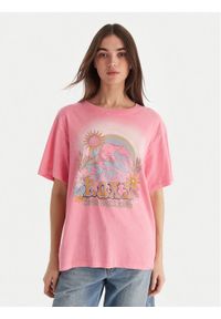 Roxy T-Shirt Sunnyoversize Optic Wash ERJZT06022 Różowy Oversize. Kolor: różowy. Materiał: bawełna #1