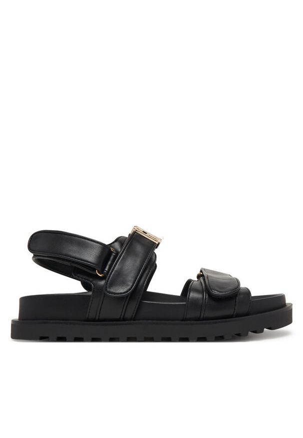 Guess Sandały FLJFBL ELE03 Czarny. Kolor: czarny. Materiał: skóra