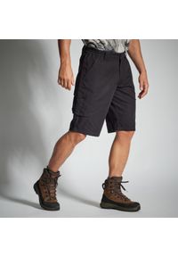 SOLOGNAC - Bermudy outdoor Solognac 500. Kolor: czarny. Materiał: poliester, materiał, bawełna. Sport: outdoor #1