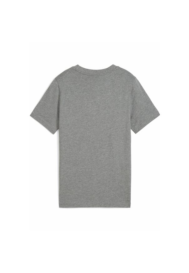 Puma - Młodzieżowa koszulka Essentials Colour z logo No.1 PUMA Medium Gray Heather. Kolor: szary. Materiał: guma. Wzór: nadruk