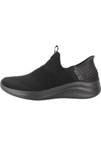 skechers - Buty do chodzenia damskie Skechers Slip-ins: Ultra Flex 3.0. Kolor: czarny. Materiał: tkanina. Szerokość cholewki: normalna. Sport: turystyka piesza