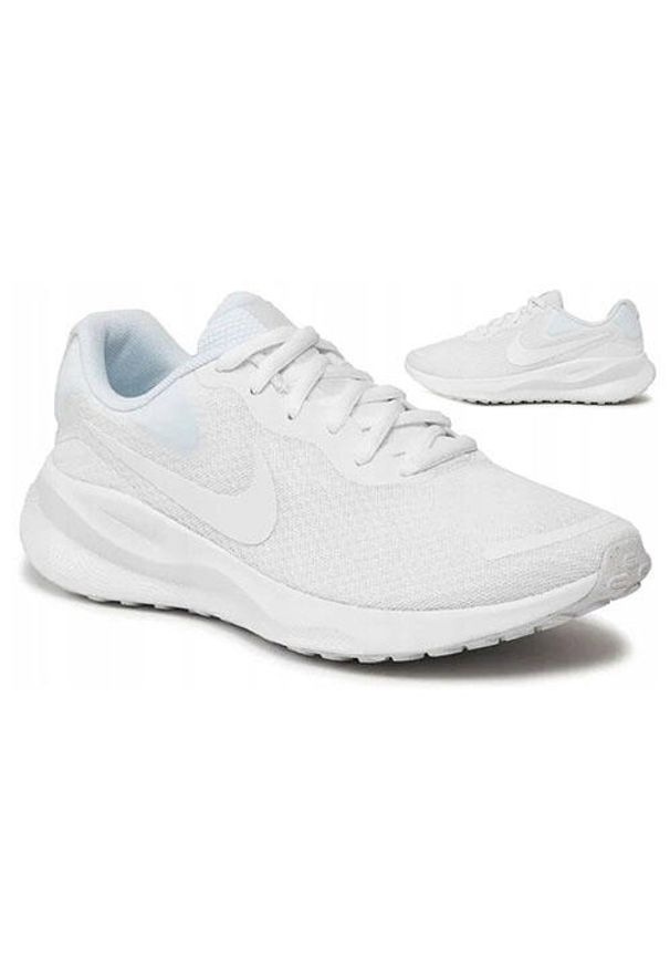 Buty Damskie Sportowe Nike W Revolution 7. Okazja: na co dzień. Kolor: biały. Model: Nike Revolution. Sport: turystyka piesza, fitness