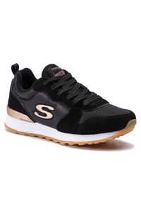 skechers - Skechers Sneakersy Goldn Gurl 111/BLK Czarny. Kolor: czarny. Materiał: materiał