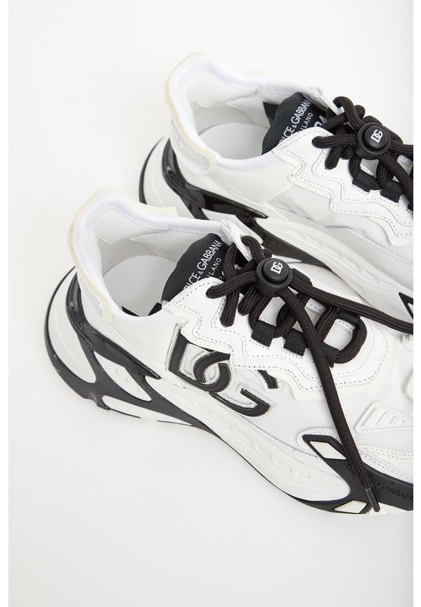 Dolce & Gabbana - Sneakersy damskie skórzane DOLCE & GABBANA. Materiał: skóra