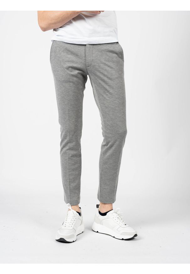 TOMMY HILFIGER - Tommy Hilfiger Spodnie "Bleecker" | MW0MW19857 | Bleecker | Mężczyzna | Szary. Kolor: szary. Materiał: wiskoza, poliester, elastan