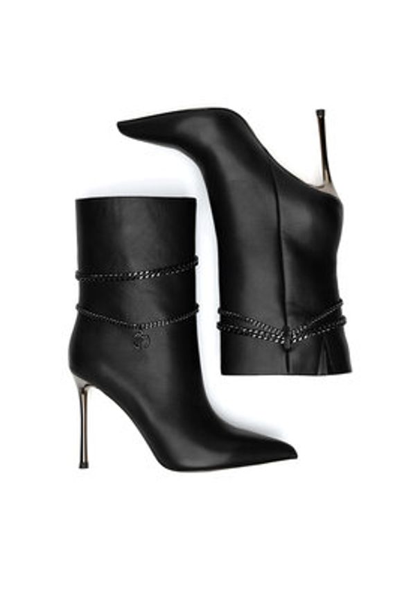 Eva Minge Botki HESSA-TO926-201 Czarny. Kolor: czarny. Materiał: skóra