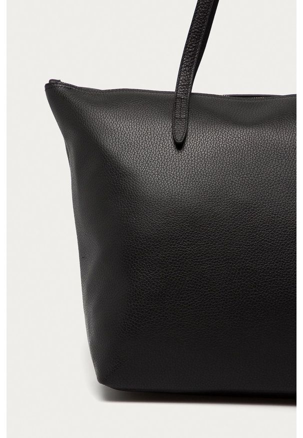 Furla - Torebka skórzana Net. Kolor: czarny. Materiał: skórzane. Rodzaj torebki: na ramię