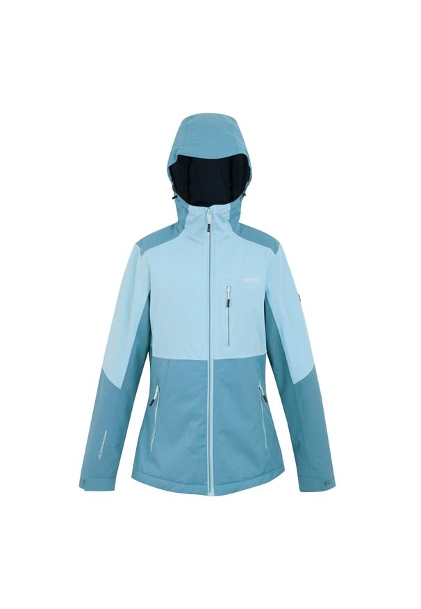 Regatta - Kurtka Wodoodporna Damska Ocieplana Kelora. Kolor: wielokolorowy, niebieski, szary. Sport: turystyka piesza