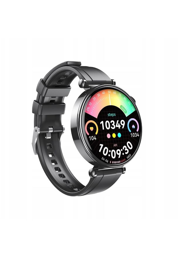 NoName - XO smartwatch GT4 Mini Amoled czarny. Rodzaj zegarka: smartwatch. Kolor: czarny