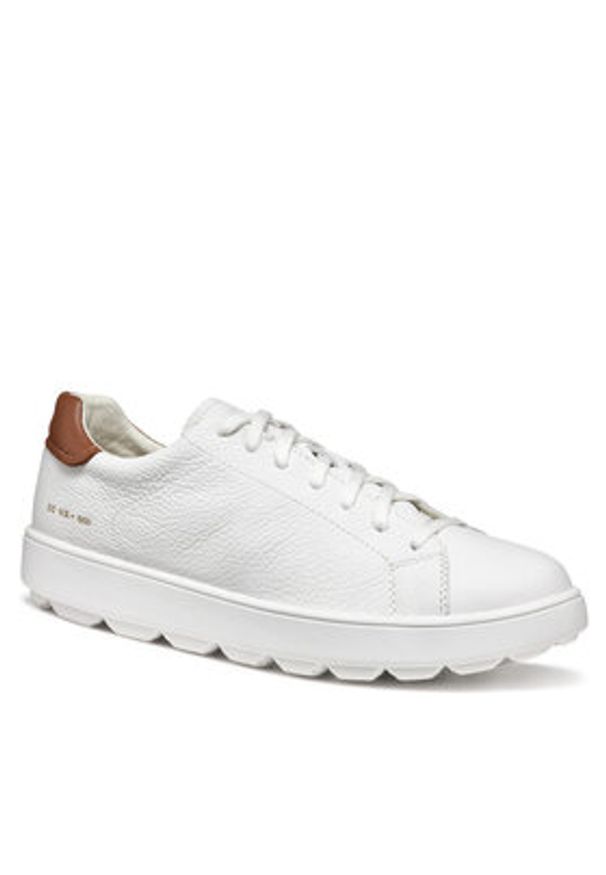 Geox Sneakersy U Spherica Ecub-1 U55GPC 00046 C1000 Biały. Kolor: biały. Materiał: skóra