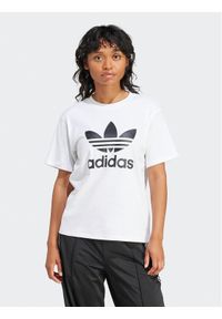 Adidas - adidas T-Shirt Trefoil IR9534 Biały Regular Fit. Kolor: biały. Materiał: bawełna