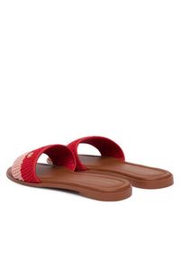 TOMMY HILFIGER - Tommy Hilfiger Klapki Th Flat FW0FW09513 Czerwony. Kolor: czerwony. Materiał: materiał #6