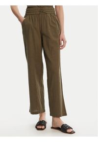 Vero Moda Spodnie materiałowe Caia 10333796 Zielony Wide Leg. Kolor: zielony. Materiał: bawełna