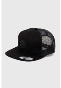 Rip Curl czapka z daszkiem kolor czarny z aplikacją. Kolor: czarny. Wzór: aplikacja #1