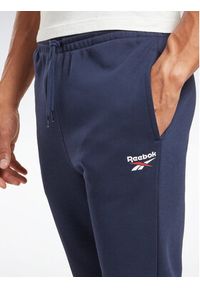 Reebok Spodnie dresowe Identity H49681 Granatowy Regular Fit. Kolor: niebieski. Materiał: bawełna #4