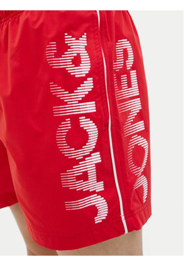 Jack & Jones - Jack&Jones Szorty kąpielowe Maui 12275129 Czerwony Regular Fit. Kolor: czerwony. Materiał: syntetyk