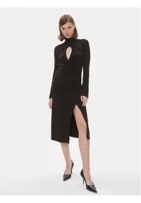 Pinko Sukienka koktajlowa Alpha 102367 A1DE Czarny Slim Fit. Kolor: czarny. Materiał: wiskoza. Styl: wizytowy #1