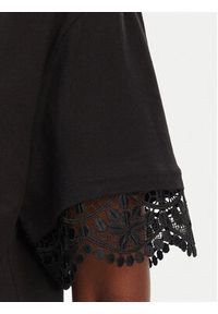 TwinSet - TWINSET T-Shirt 251TT2410 Czarny Relaxed Fit. Kolor: czarny. Materiał: bawełna #4