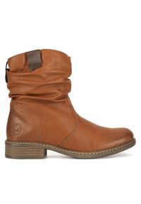 Rieker Botki Z4180-22 Brązowy. Kolor: brązowy. Materiał: materiał #1