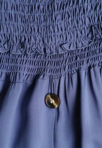 Renee - Granatowy 2-częściowy Bawełniany Komplet z Długą Spódnicą i Elastycznym Topem Diomastis. Kolor: niebieski. Materiał: bawełna. Wzór: gładki #4