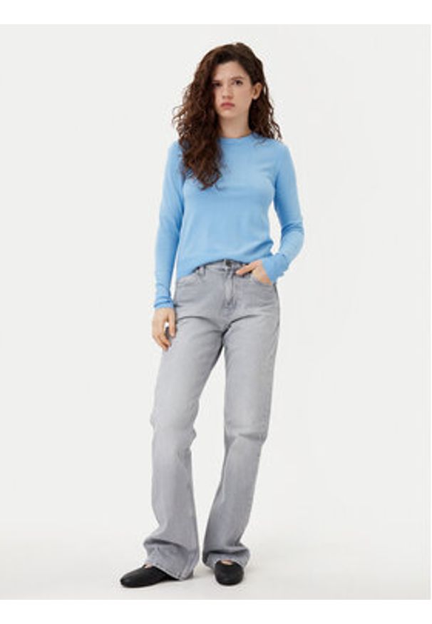 JJXX Sweter Cara 12255368 Niebieski Slim Fit. Kolor: niebieski. Materiał: wiskoza