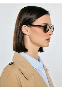 Big-Star - Okulary przeciwsłoneczne damskie brązowe Narani 803. Kształt: okrągłe. Kolor: brązowy. Materiał: denim #3