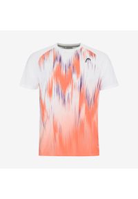 Head - TOPSPIN T-Shirt Men. Kolor: wielokolorowy, pomarańczowy, różowy. Materiał: materiał