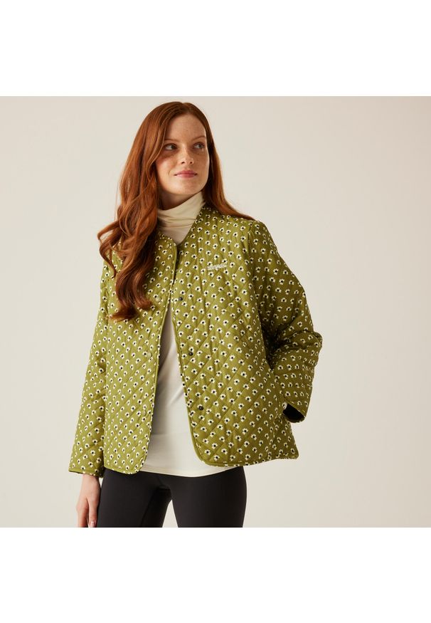 Kurtka puchowa damska Regatta Orla. Kolor: zielony. Materiał: puch. Sport: turystyka piesza