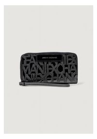 Armani Exchange Duży Portfel Damski XW001606 AF17290 UC001 Czarny. Kolor: czarny. Materiał: skóra