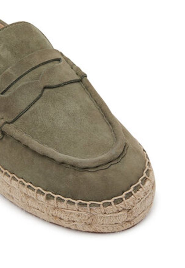 Lauren Ralph Lauren - LAUREN RALPH LAUREN Espadryle Luize 802953958008 Khaki. Kolor: brązowy. Materiał: zamsz, skóra