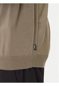 BOSS Golf Musso-P 50468262 Brązowy Slim Fit. Typ kołnierza: golf. Kolor: brązowy. Materiał: wełna