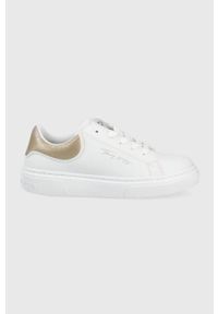 TOMMY HILFIGER - Tommy Hilfiger sneakersy dziecięce kolor biały. Nosek buta: okrągły. Zapięcie: sznurówki. Kolor: biały. Materiał: guma. Obcas: na platformie #1