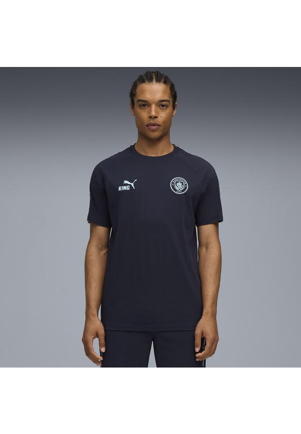 Puma - Męska koszulka Manchester City KING PUMA. Kolor: niebieski. Sport: piłka nożna