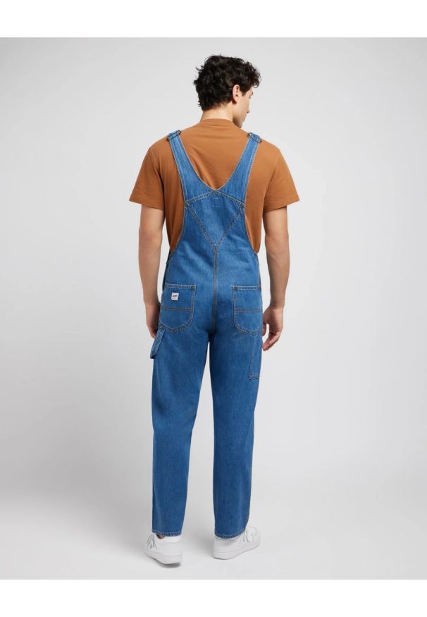Lee - LEE BIB MID MĘSKIE SPODNIE JEANSOWE OGRODNICZKI JEANS MID SHADE 112349314 L72Z017385